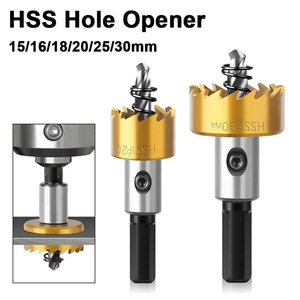 High Speed Steel Hole Saw 15-30mm Circular HSS Hole Opener Hole Drill Bit Cutting Metal Stainless Steel Iron and Wood
High Speed Steel Hole Saw 15-30mm Circular HSS Hole Opener Hole Drill Bit Cutting Metal Stainless Steel Iron and Wood