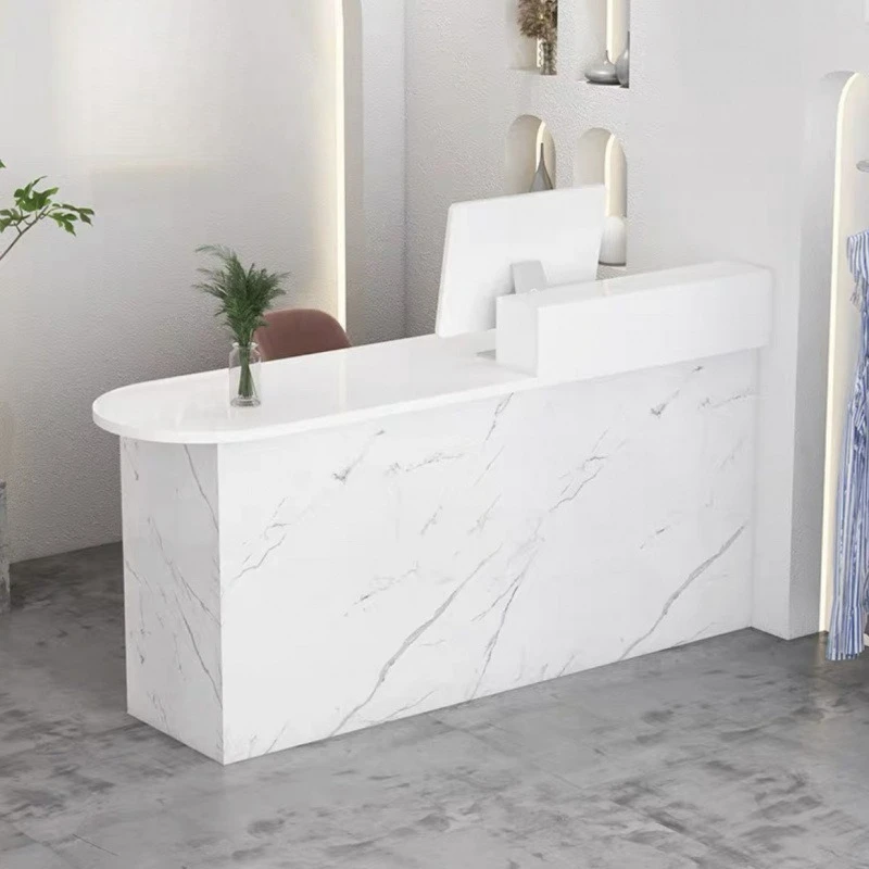 Clothing store checkout page Simple modern curved reception desk Barber shop Small front desk Beauty salon Bar table
Clothing store checkout page Simple modern curved reception desk Barber shop Small front desk Beauty salon Bar table