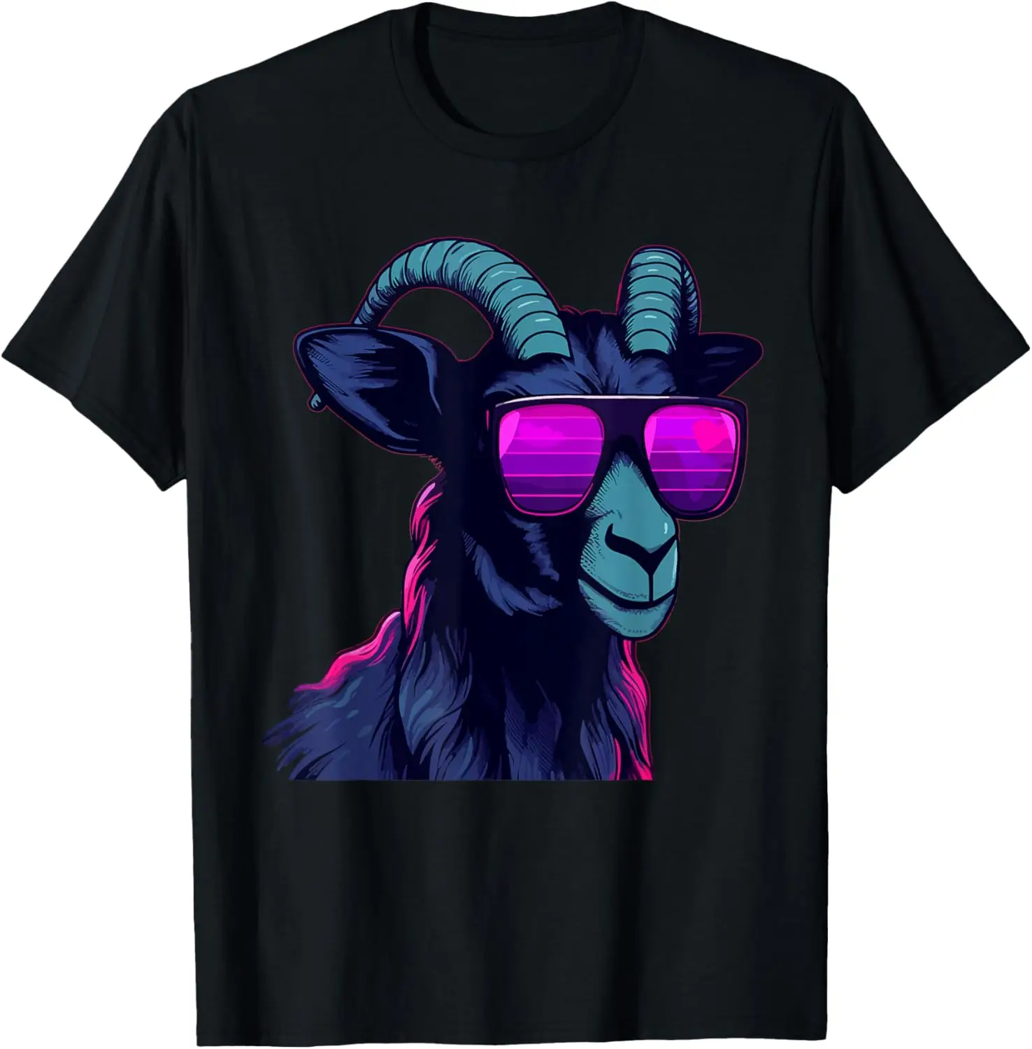 Retro Neon Goat Wearing Sunglasses Graphic T-Shirt Funny Farm Animal Summer Tee
Retro Neon Goat Wearing Sunglasses Graphic T-Shirt Funny Farm Animal Summer Tee