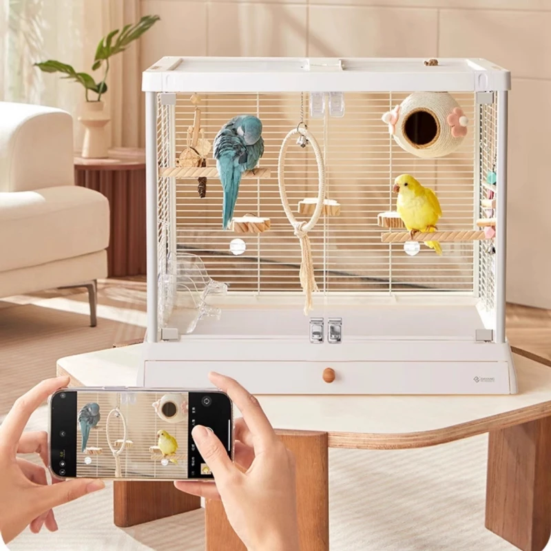 Cage Birds Birdcage Stainless Steel Birdcage Glass Transparency Birdcage Villa Home Large Parrot Cage Oiseaux Parrot Cage
Cage Birds Birdcage Stainless Steel Birdcage Glass Transparency Birdcage Villa Home Large Parrot Cage Oiseaux Parrot Cage