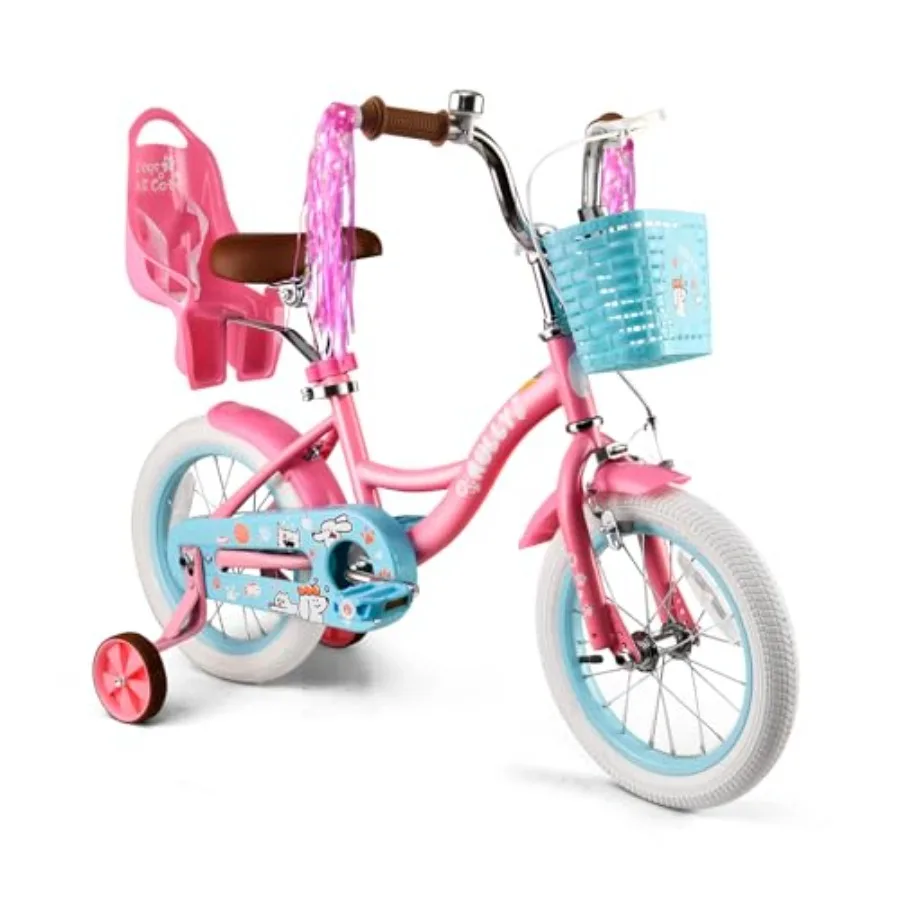 12 14 16 Inch Girls Bike with Doll Seat Basket and Training Wheels for 2-6 Years Aluminum Alloy Frame Pink Easy to Ride with St
12 14 16 Inch Girls Bike with Doll Seat Basket and Training Wheels for 2-6 Years Aluminum Alloy Frame Pink Easy to Ride with St