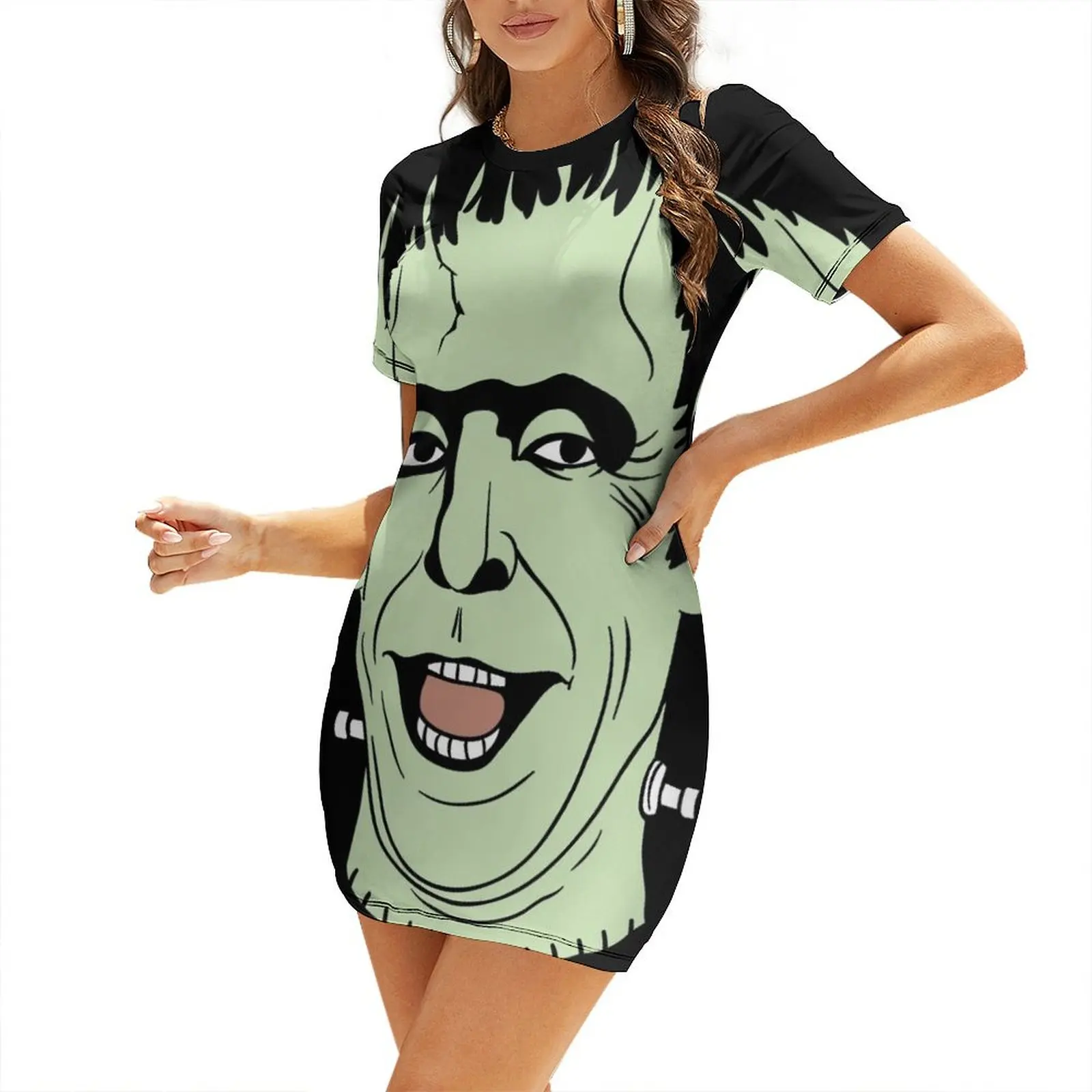 Happy Munsters Short-Sleeved Dress elegant dresses plus sizes womans clothing bandage dress
Happy Munsters Short-Sleeved Dress elegant dresses plus sizes womans clothing bandage dress