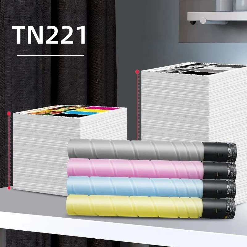 4Color TN221 Toner Cartridge compatible for Konica Minolta Bizhub C227 C287 Printer Bizhub C7528 Color Toner
4Color TN221 Toner Cartridge compatible for Konica Minolta Bizhub C227 C287 Printer Bizhub C7528 Color Toner