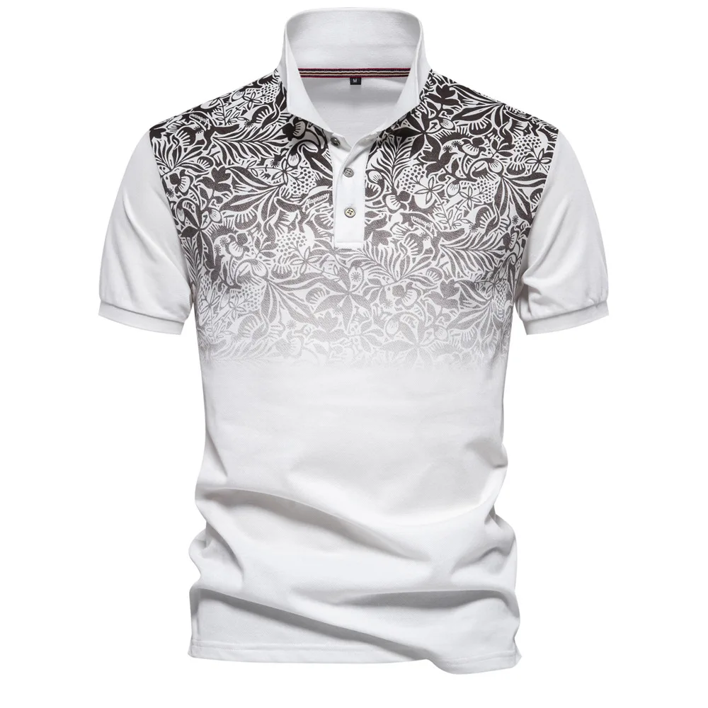 Summer Men's Polo Shirts Gradual Change Printed Polo Shirt Trend Men's Lapel T-shirt Man Tops Short Sleeve European Size
Summer Men's Polo Shirts Gradual Change Printed Polo Shirt Trend Men's Lapel T-shirt Man Tops Short Sleeve European Size