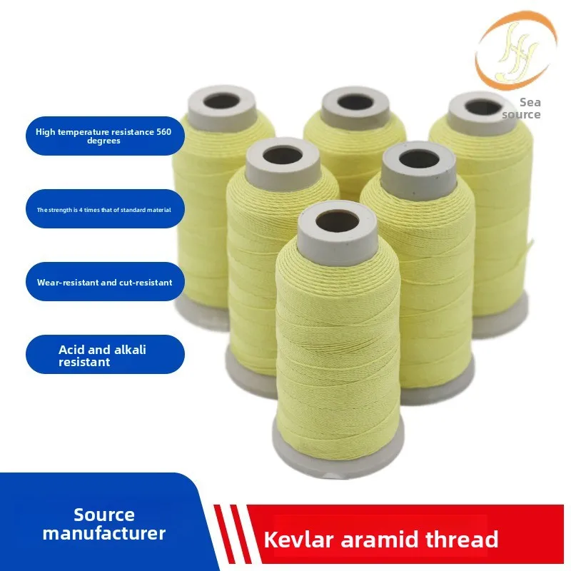 Aramid High Temperature Resistant Sewing Thread 400D/3 Wear Resistant Cut Resistant Flame Retardant Thread for Work Gloves
Aramid High Temperature Resistant Sewing Thread 400D/3 Wear Resistant Cut Resistant Flame Retardant Thread for Work Gloves