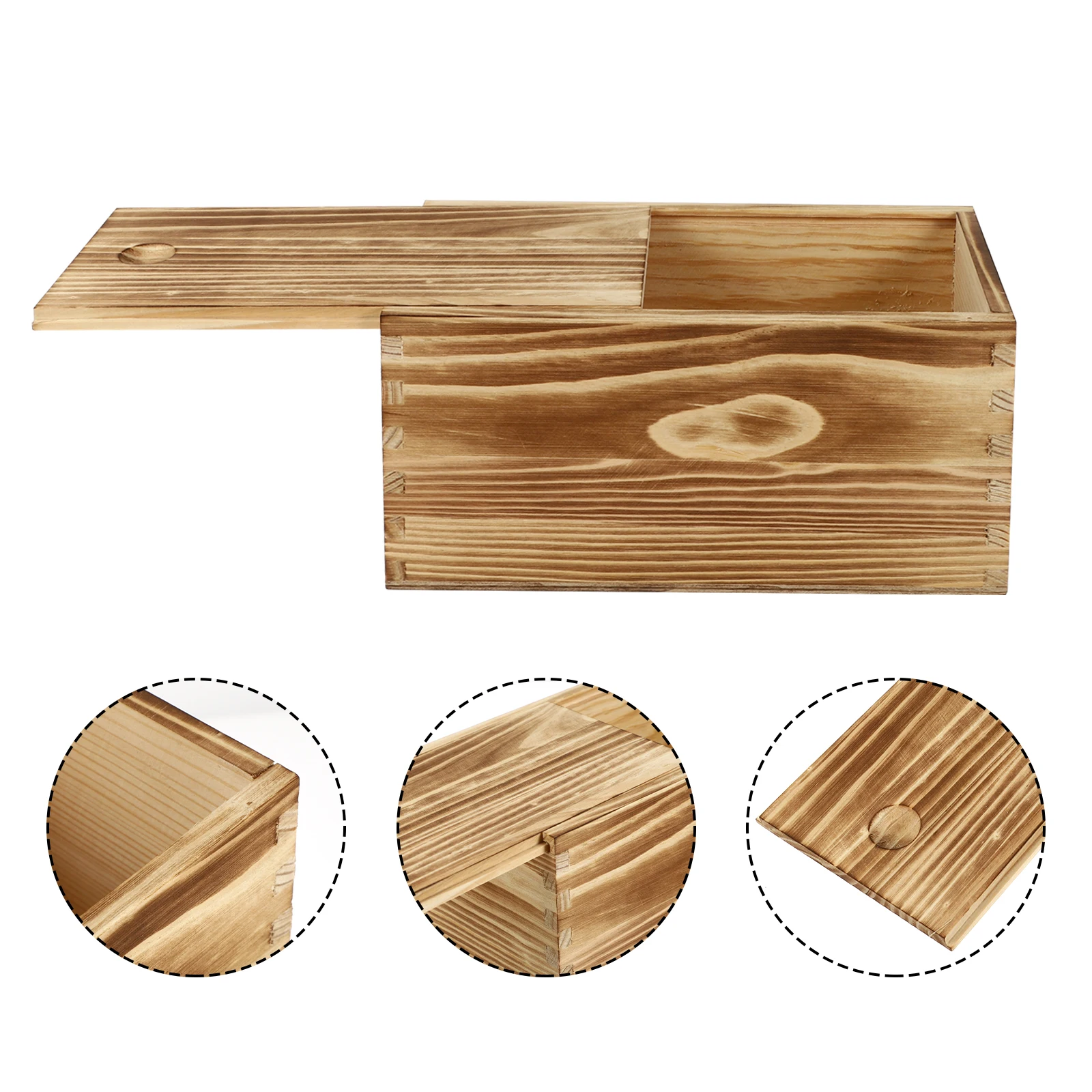 2Pcs Wooden Sliding Boxes Sturdy H Polished Exquisite Storage Containers Home Accessories Household Supplies
2Pcs Wooden Sliding Boxes Sturdy H Polished Exquisite Storage Containers Home Accessories Household Supplies