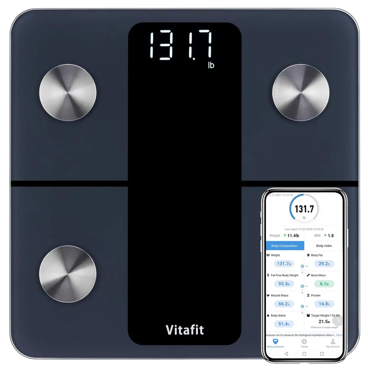 Smart Scale for Body Weight, High Accuracy 0.1lb By Our Professional Factory Since 2001, Weight Scale App Sync 13 Body Composition with BMI, Body Fat and Muscle, 400lb, LED, Black
Smart Scale for Body Weight, High Accuracy 0.1lb By Our Professional Factory Since 2001, Weight Scale App Sync 13 Body Composition with BMI, Body Fat and Muscle, 400lb, LED, Black