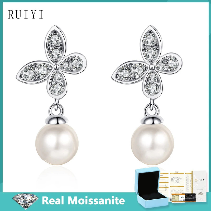 Butterfly Design Moissanite Diamond Pearl Drop Earrings for Women Bridal Wedding Party Jewelry 925 Sterling Silver Stud Earring
Butterfly Design Moissanite Diamond Pearl Drop Earrings for Women Bridal Wedding Party Jewelry 925 Sterling Silver Stud Earring