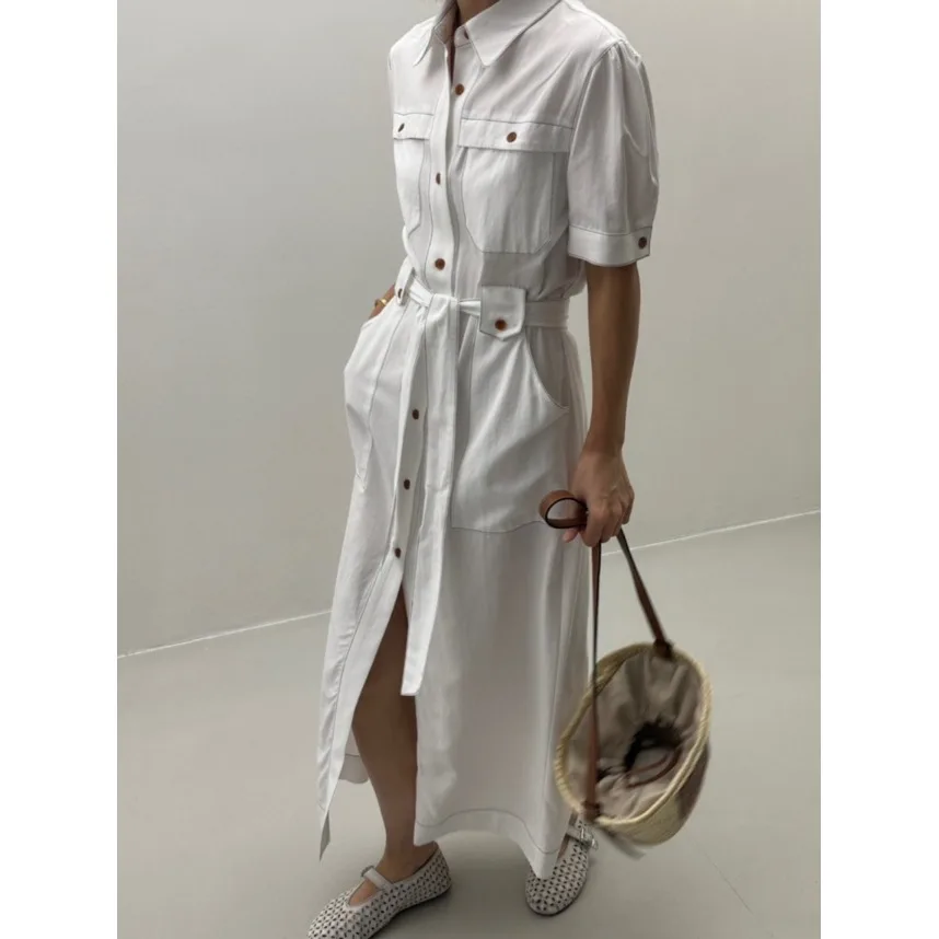 Casual Single-Button Long Dress Korean Style Spring Autumn Winter Casual Wear School Street Style Travel Shopping Party Home
Casual Single-Button Long Dress Korean Style Spring Autumn Winter Casual Wear School Street Style Travel Shopping Party Home
