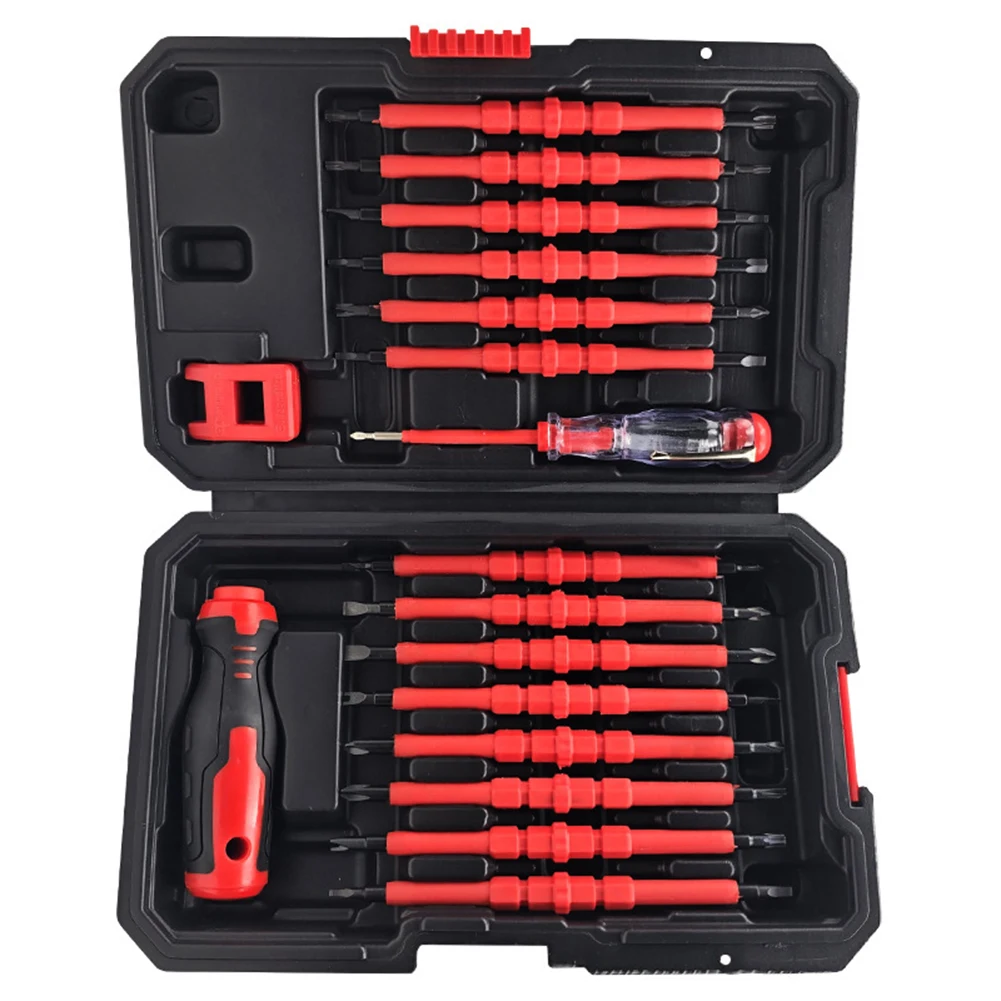 31-in-1 Electrician Screwdriver Set Household Magnetic Cross Word Shaped Plum Blossom Hexagonal Screwdriver Electricians Tools
31-in-1 Electrician Screwdriver Set Household Magnetic Cross Word Shaped Plum Blossom Hexagonal Screwdriver Electricians Tools