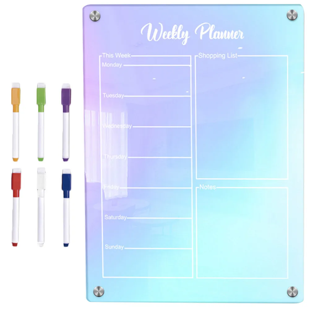1Set Acrylic Magnetic Planner Board Dry Erase Weekly Calendar for Refrigerator Kitchen to Do List Organizer Schedule Reminder
1Set Acrylic Magnetic Planner Board Dry Erase Weekly Calendar for Refrigerator Kitchen to Do List Organizer Schedule Reminder