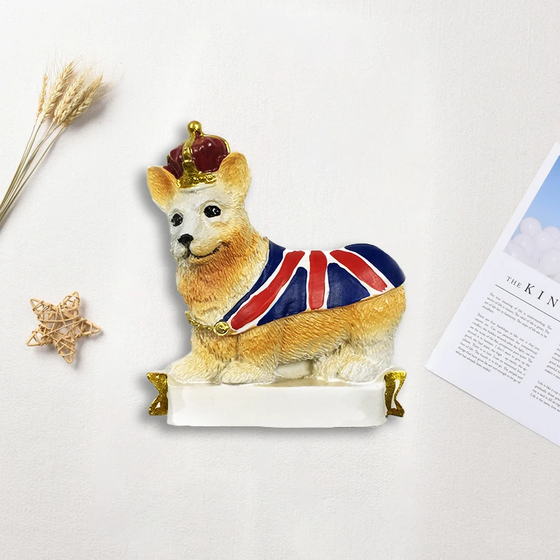 Europe UK Corgi 3D Resin Refrigerator Magnet with Crown & Union Jack Design, Decorative Fridge Magnet for Kitchen Decor
Europe UK Corgi 3D Resin Refrigerator Magnet with Crown & Union Jack Design, Decorative Fridge Magnet for Kitchen Decor