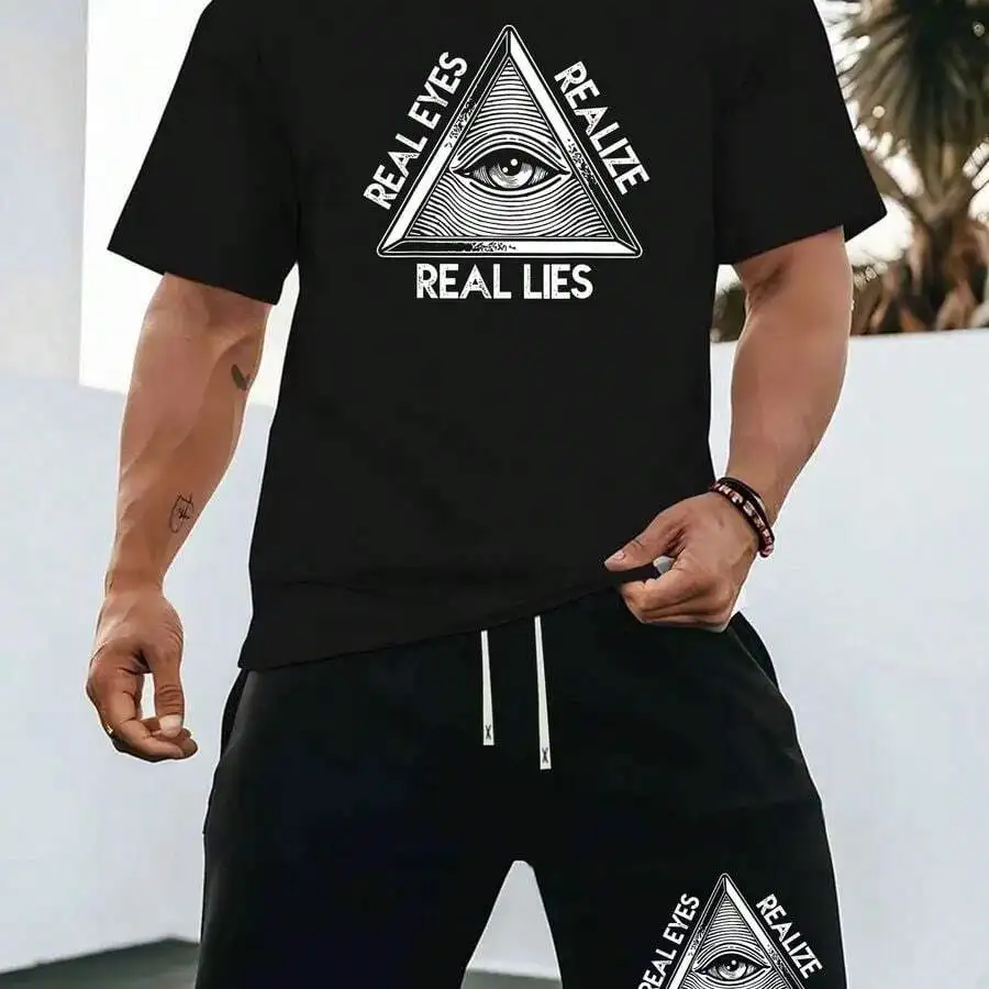 Mens Summer Knitted Two-Piece Outfit: Round Neck Short Sleeve Tee And Drawstring Waist Shorts For Casual Outdoor Wear
Mens Summer Knitted Two-Piece Outfit: Round Neck Short Sleeve Tee And Drawstring Waist Shorts For Casual Outdoor Wear