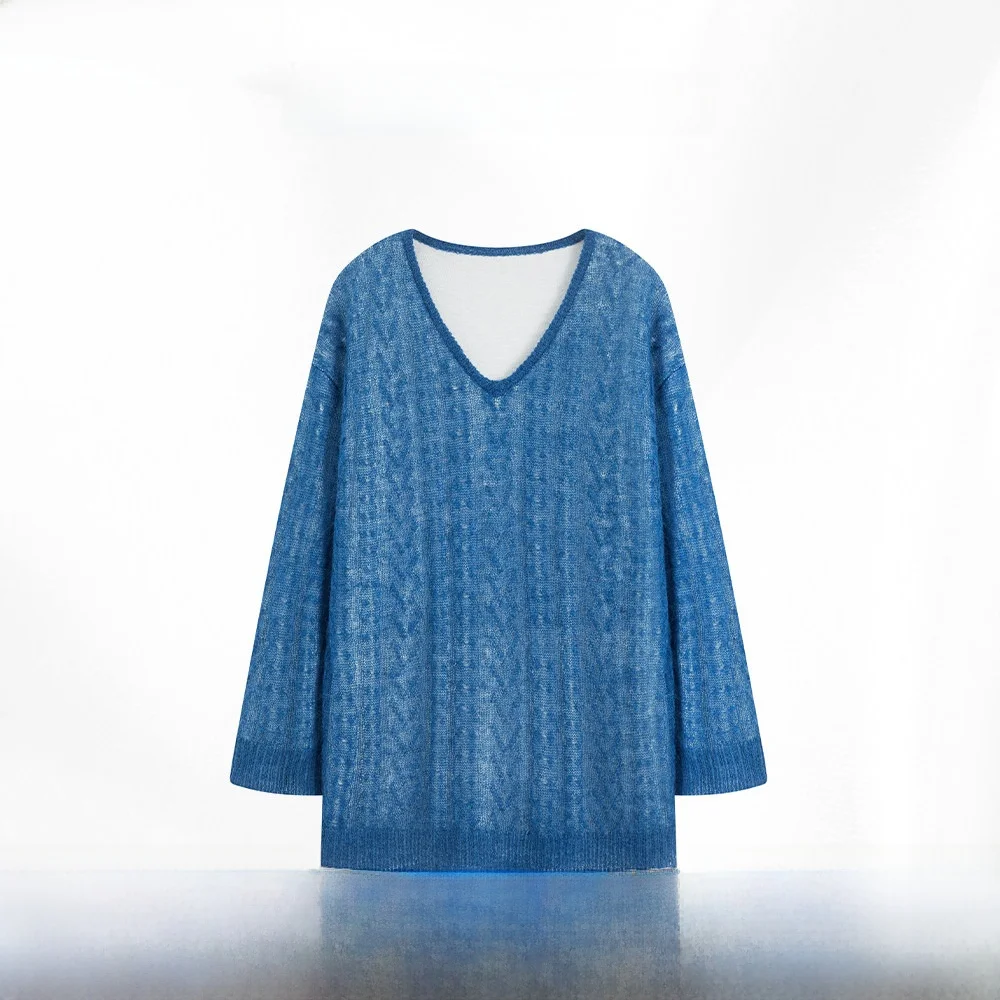 JCCC Shadow Early Spring Denim Weave Pattern Cashmere Wool Knitted Hoodie Fake Two-Piece Color Block Women's Fashion Sweater
JCCC Shadow Early Spring Denim Weave Pattern Cashmere Wool Knitted Hoodie Fake Two-Piece Color Block Women's Fashion Sweater