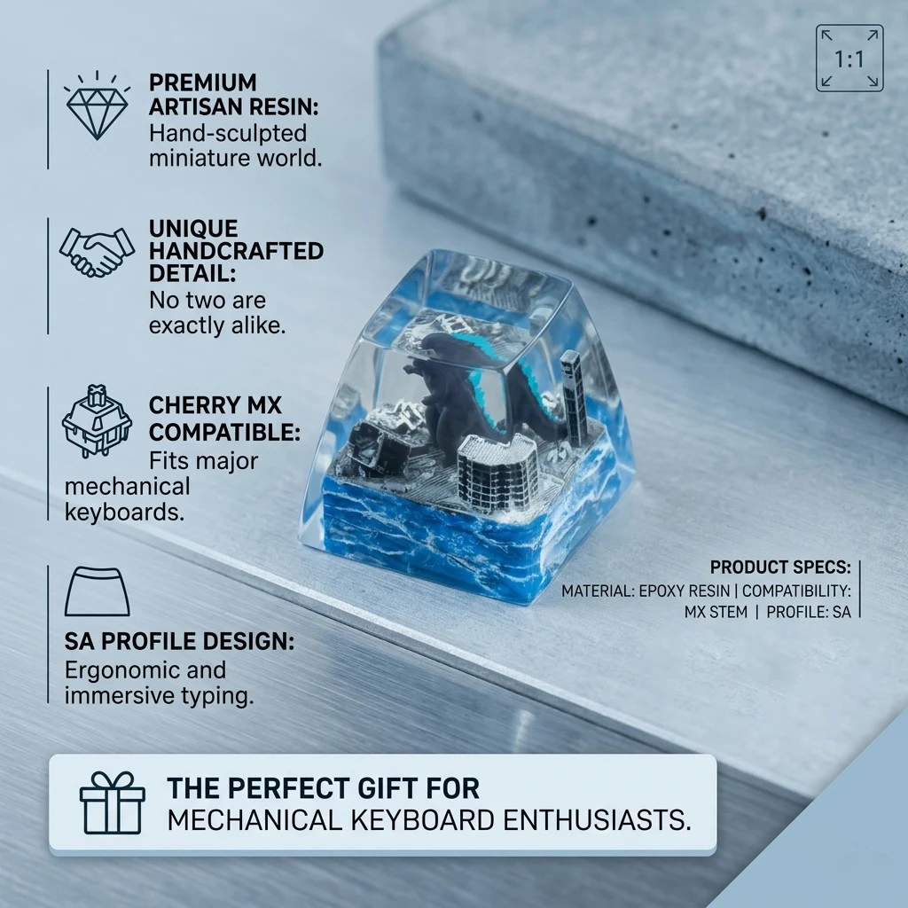 Destroyer of Cities Artisan Keycap Handmade Resin 1U SA Custom Keycap Compatible with Cherry MX Switch Mechanical Keyboard
Destroyer of Cities Artisan Keycap Handmade Resin 1U SA Custom Keycap Compatible with Cherry MX Switch Mechanical Keyboard