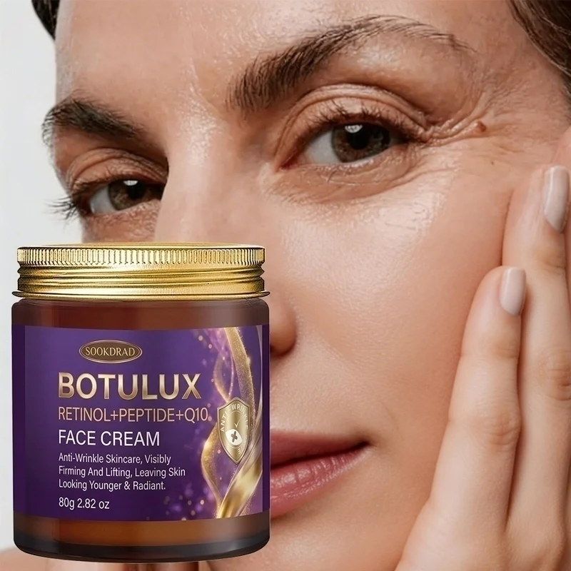 Retinol Peptide Q10 Face Cream, daily use, firming, radiant, all skin types,80g/2.82oz
Retinol Peptide Q10 Face Cream, daily use, firming, radiant, all skin types,80g/2.82oz