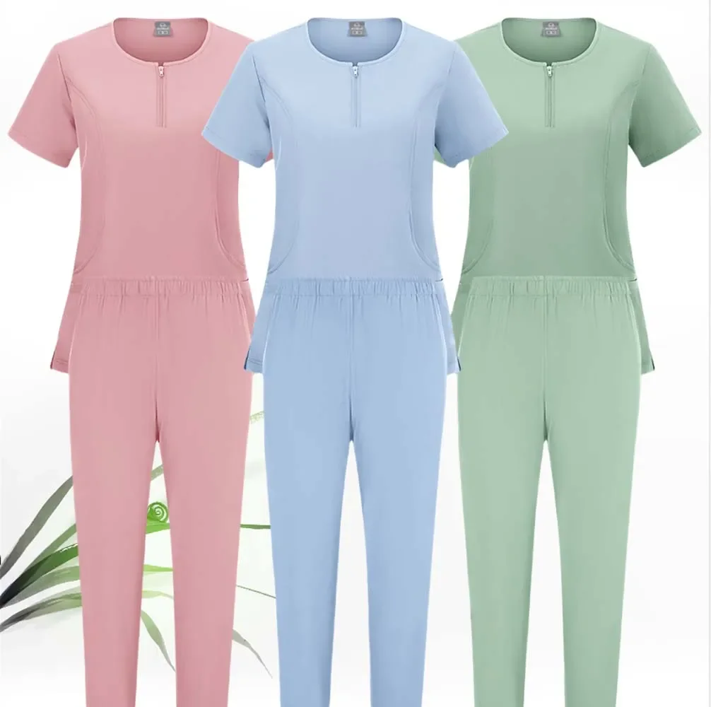 Surgical Set Women Pet Hospital Scrub Uniforms Suits Unisex Solid Color Gown Pocket V-neck Jogger
Surgical Set Women Pet Hospital Scrub Uniforms Suits Unisex Solid Color Gown Pocket V-neck Jogger