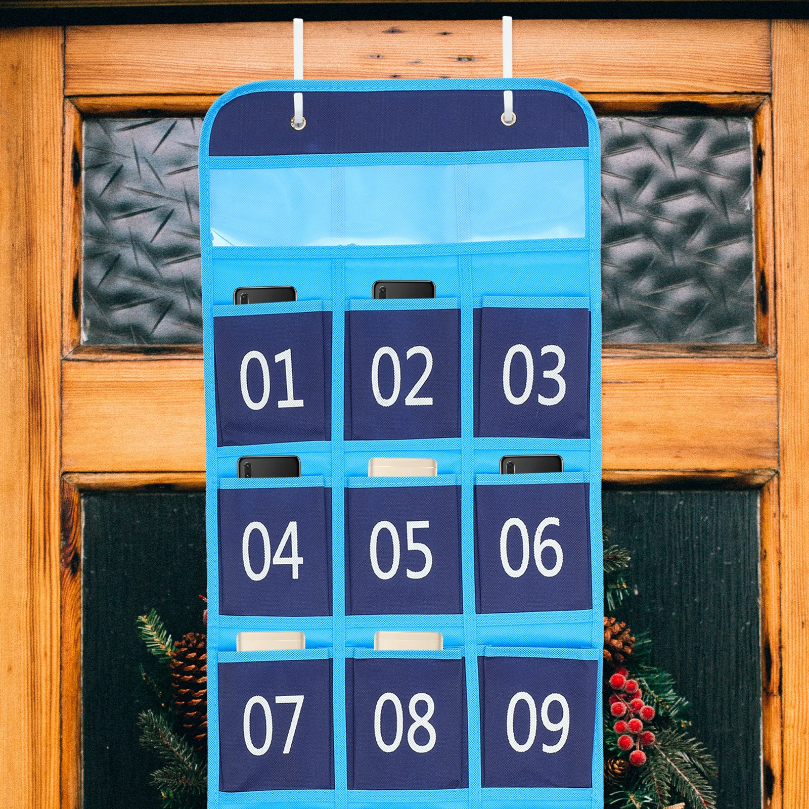 Mobile Phone Storage Bag Cellular Classroom Holder Calculator Pocket Hanging Organizer Door Iron Office Pouch Sturdy Cloth Clear
Mobile Phone Storage Bag Cellular Classroom Holder Calculator Pocket Hanging Organizer Door Iron Office Pouch Sturdy Cloth Clear