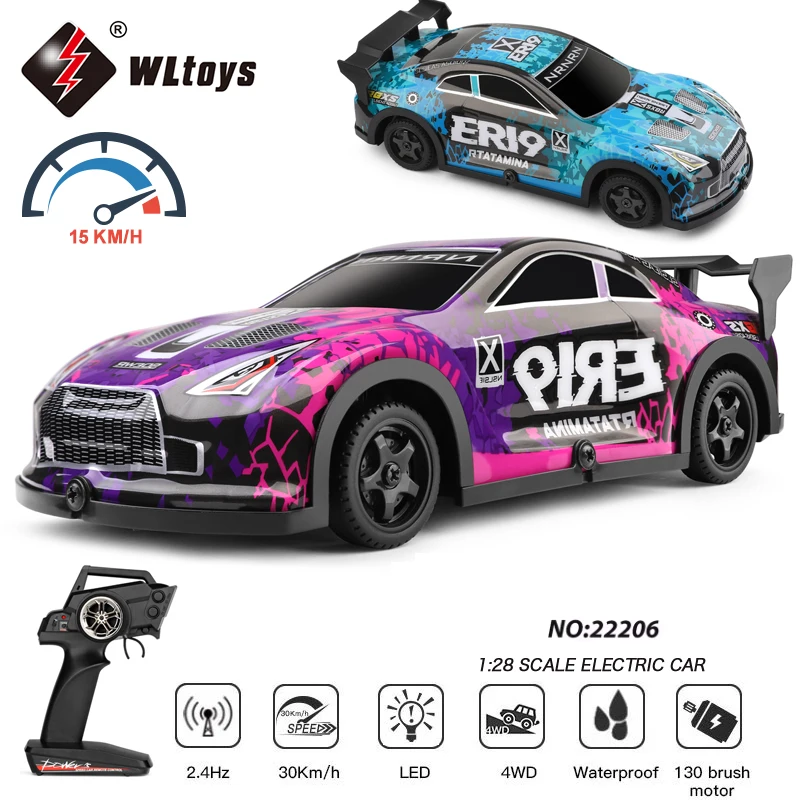 WLtoys RC Car 22206 4WD Drive Off-Road Racing Car 2.4G Led Lights Game Drift RC Car Радиоуправляемый автомобиль Игрушки для детей 1:22 15 км/ч
WLtoys RC Car 22206 4WD Drive Off-Road Racing Car 2.4G Led Lights Game Drift RC Car Радиоуправляемый автомобиль Игрушки для детей 1:22 15 км/ч