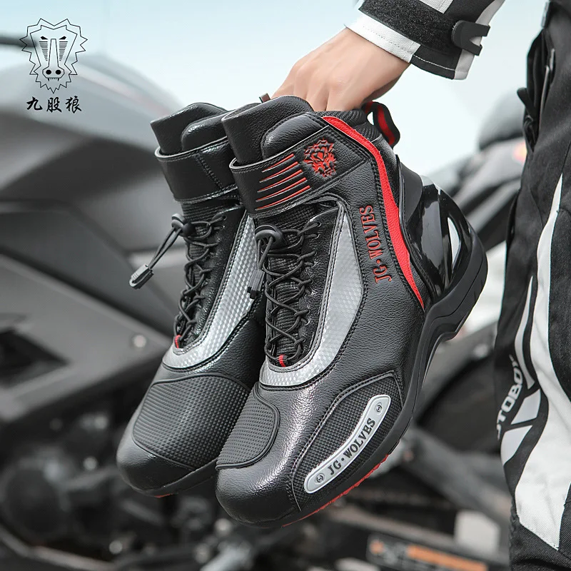 JG WOLVES Professional Motorcycle Riding Boots Road Track Racing Sports Protective Shoes Motorcycle Shoes
JG WOLVES Professional Motorcycle Riding Boots Road Track Racing Sports Protective Shoes Motorcycle Shoes