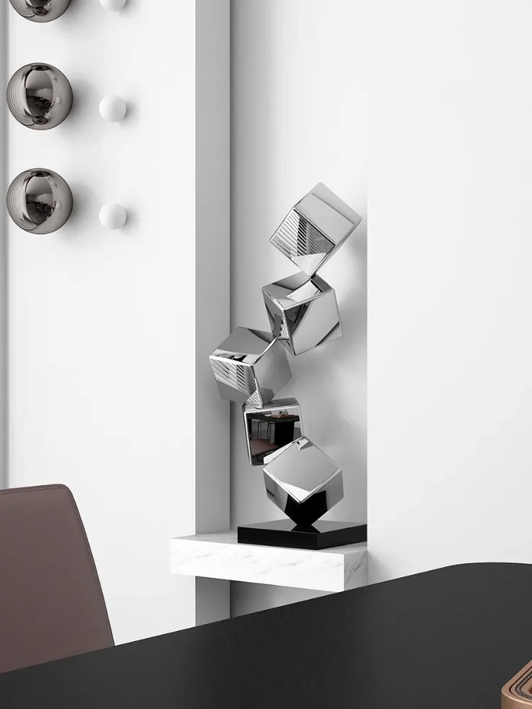 Luxury Metal Geometric Stainless Steel Abstract Art Entrance Ornaments Sculpture Living Room Hotel Lobby Office Decoration
Luxury Metal Geometric Stainless Steel Abstract Art Entrance Ornaments Sculpture Living Room Hotel Lobby Office Decoration