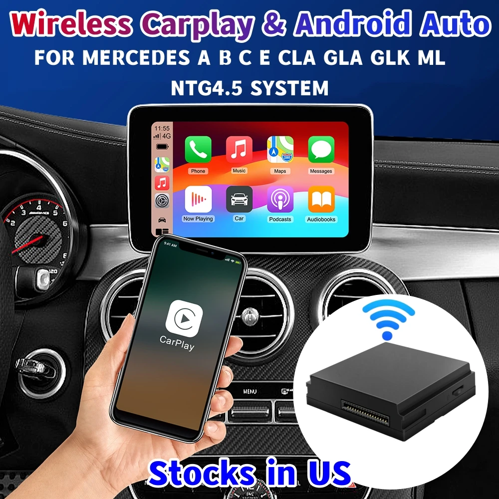 Wireless Carplay Decoder For Mercedes Benz A B C E CLA GLA GLK ML Sprinter NTG4.5 Becker Module Android Car Navigation
Wireless Carplay Decoder For Mercedes Benz A B C E CLA GLA GLK ML Sprinter NTG4.5 Becker Module Android Car Navigation