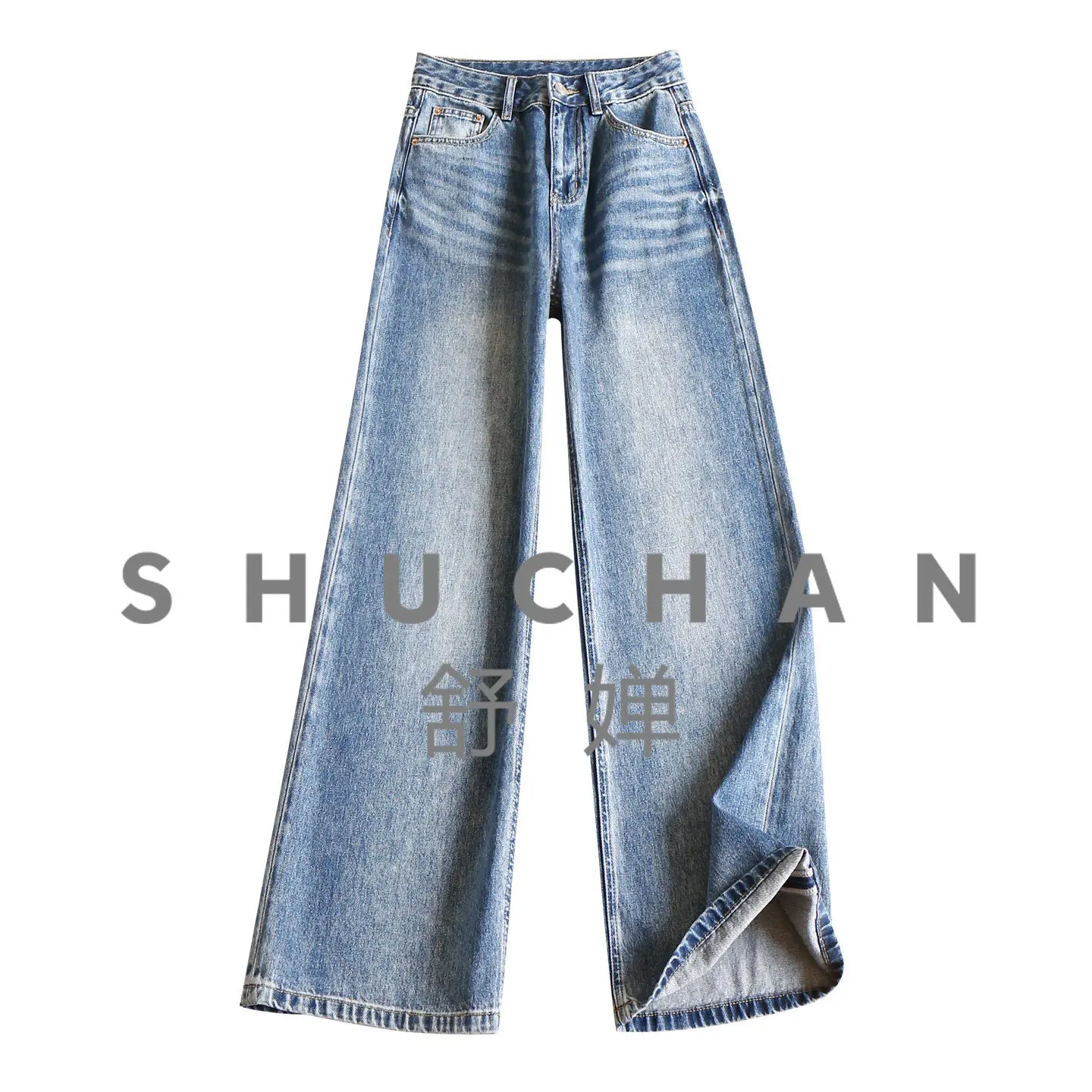 Retro Pants Old Washed 100% Cotton High Waist Straight Wide Leg Jeans Women's 30W8 Pantalones Vaqueros Mujer
Retro Pants Old Washed 100% Cotton High Waist Straight Wide Leg Jeans Women's 30W8 Pantalones Vaqueros Mujer