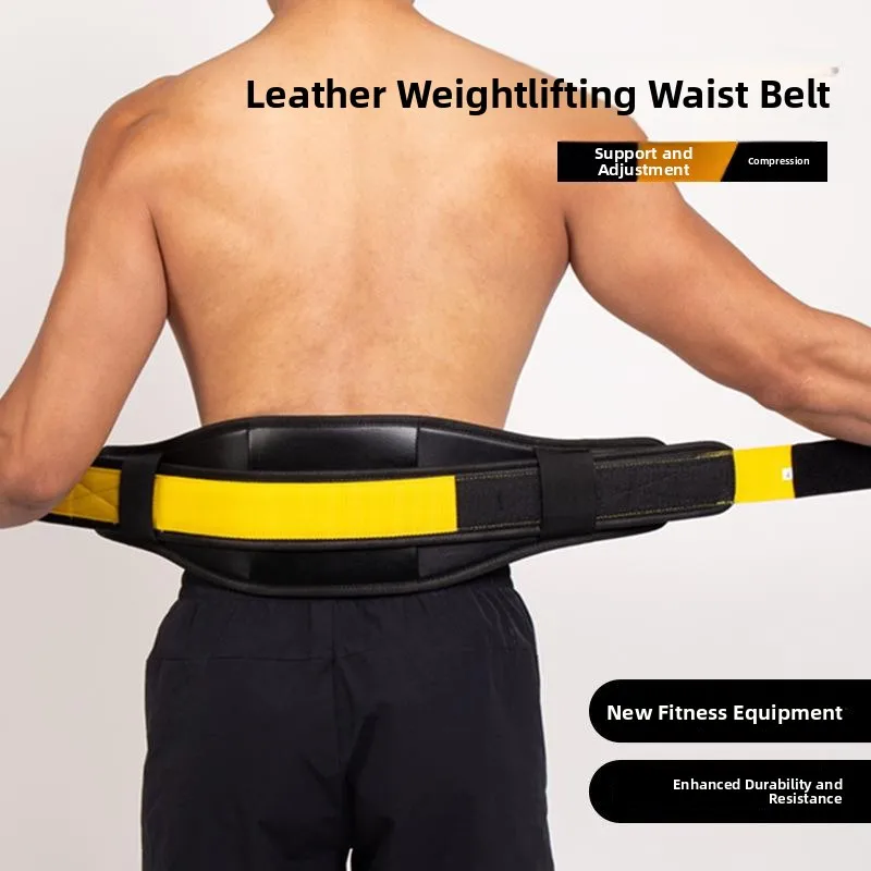 Leather Weightlifting Belt Men's Squat Training Gear Deep Hard Pull Fitness Equipment Waist Support Protective Gear
Leather Weightlifting Belt Men's Squat Training Gear Deep Hard Pull Fitness Equipment Waist Support Protective Gear