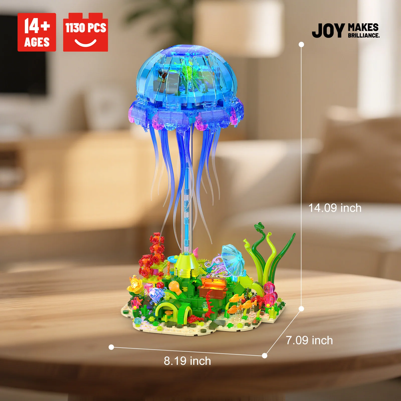 Colorful Transparent Jellyfish Night Light Building Blocks LED DIY Model STEM Toy for Kids Room Decor Birthday Christmas Gift
Colorful Transparent Jellyfish Night Light Building Blocks LED DIY Model STEM Toy for Kids Room Decor Birthday Christmas Gift