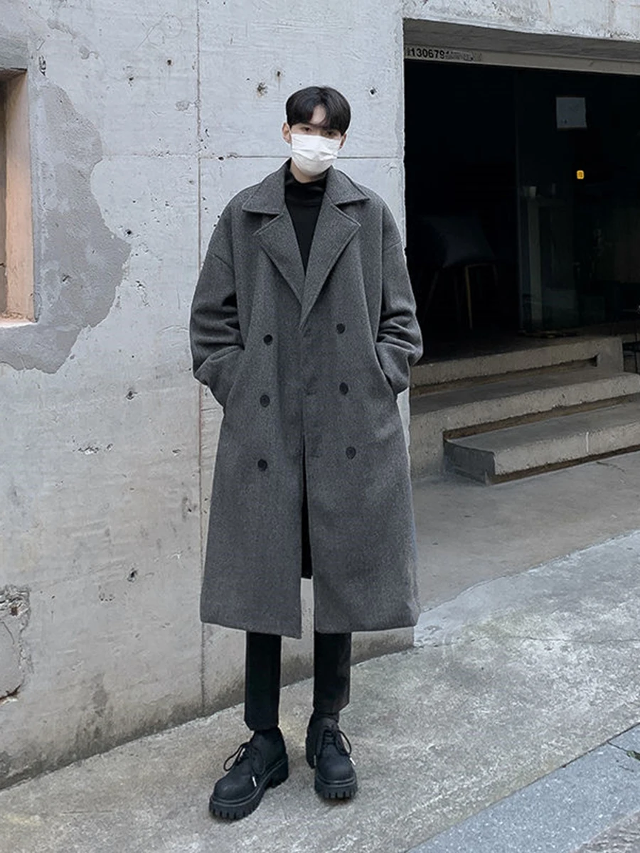 Wool Blend Maxi Coat Mans Split Neck Simple Clean Basic Essential Pure Fundamental Primary Main Conventional Unadorned Humble Bf
Wool Blend Maxi Coat Mans Split Neck Simple Clean Basic Essential Pure Fundamental Primary Main Conventional Unadorned Humble Bf