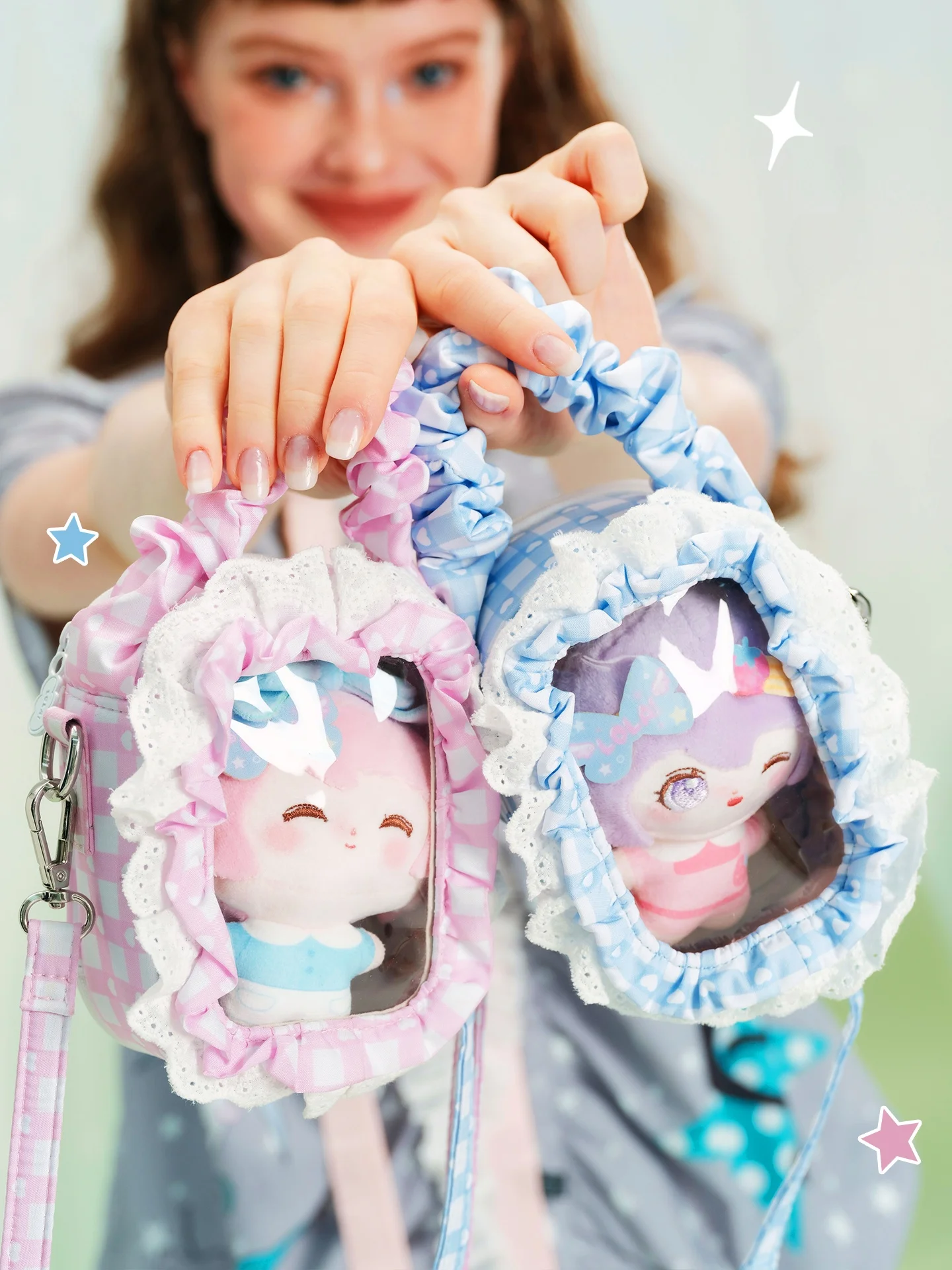DESIGN Angel Lace Small Pain Bag Crossbody Outing Baby Carrier PVC Transparent 10cm Cotton Doll Bag Cartoon Pattern
DESIGN Angel Lace Small Pain Bag Crossbody Outing Baby Carrier PVC Transparent 10cm Cotton Doll Bag Cartoon Pattern