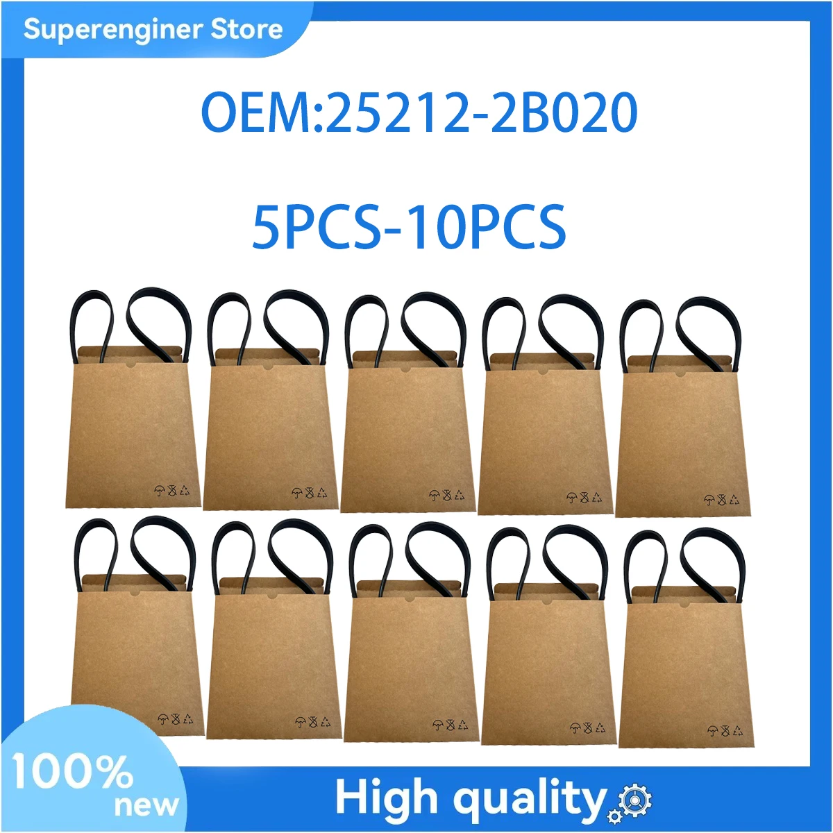 5PCS-10PCS 25212-2B020 252122B020 Serpentine V Ribbed Belt Fit For Fan 1.6L HYUNDAI KIA
5PCS-10PCS 25212-2B020 252122B020 Serpentine V Ribbed Belt Fit For Fan 1.6L HYUNDAI KIA