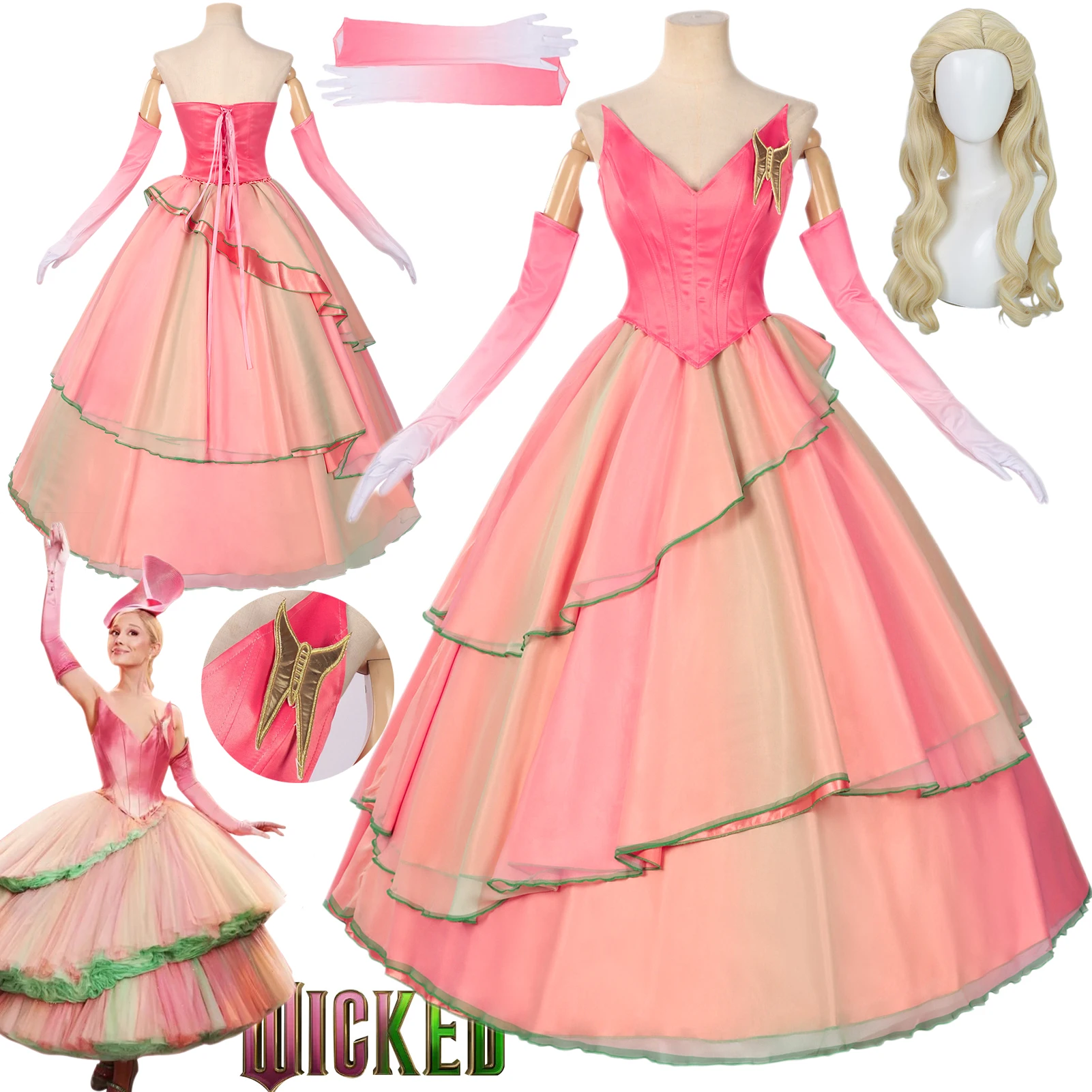 Костюм для косплея Glinda Wicked 2, музыкальная принцесса Glinda, розовое танцевальное платье, фильм, аниме, ведьма, Хэллоуин, карнавал, вечеринка, женское Cos
Костюм для косплея Glinda Wicked 2, музыкальная принцесса Glinda, розовое танцевальное платье, фильм, аниме, ведьма, Хэллоуин, карнавал, вечеринка, женское Cos