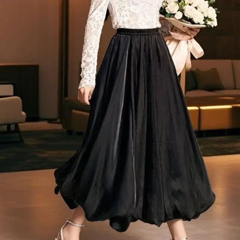 Spring Summer Fashion Pink Midi Skirts For Women Korean Style Elastic High Waist A-Line Skirt Woman Clothing New Faldas Mujer
Spring Summer Fashion Pink Midi Skirts For Women Korean Style Elastic High Waist A-Line Skirt Woman Clothing New Faldas Mujer