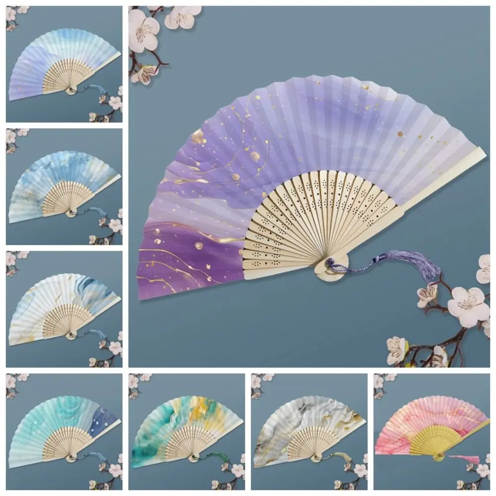 Colorful Tassel Bamboo Folding Fan Gilding Handmade Craft Antiquity Folding Fans Traditional Elegant Chinese Fan
Colorful Tassel Bamboo Folding Fan Gilding Handmade Craft Antiquity Folding Fans Traditional Elegant Chinese Fan