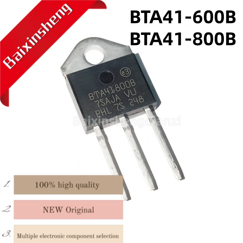 10 pieces, brand new BTA41-600B, BTA41-800B, BTA41,600B, 800B, TO-3P, high-power bidirectional thyristor
10 pieces, brand new BTA41-600B, BTA41-800B, BTA41,600B, 800B, TO-3P, high-power bidirectional thyristor