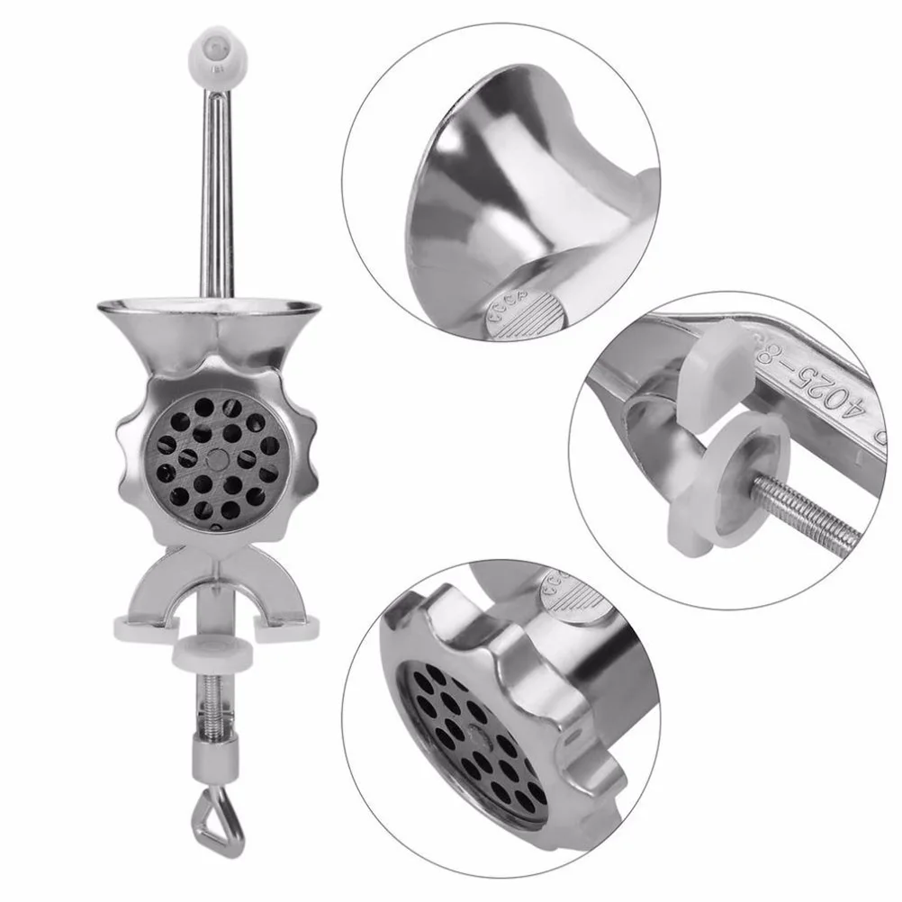 Manual Meat Mincer Machine Aluminum Kitchen Sausage Stuffer Tool Homemade Burgers Sausages Bratwurst Cooking
Manual Meat Mincer Machine Aluminum Kitchen Sausage Stuffer Tool Homemade Burgers Sausages Bratwurst Cooking