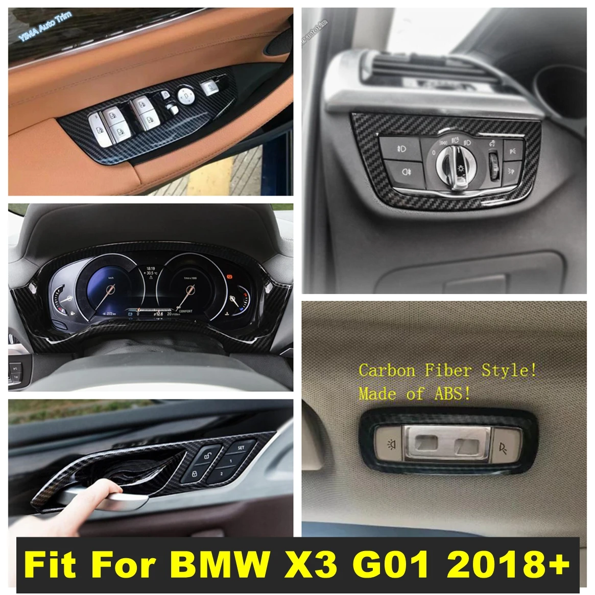 For BMW X3 G01 2018 - 2024 Window Lift / Head Light / Read Lamp / Dashboard Frame / Handle Bowl Cover Trim Accessories Interior
For BMW X3 G01 2018 - 2024 Window Lift / Head Light / Read Lamp / Dashboard Frame / Handle Bowl Cover Trim Accessories Interior