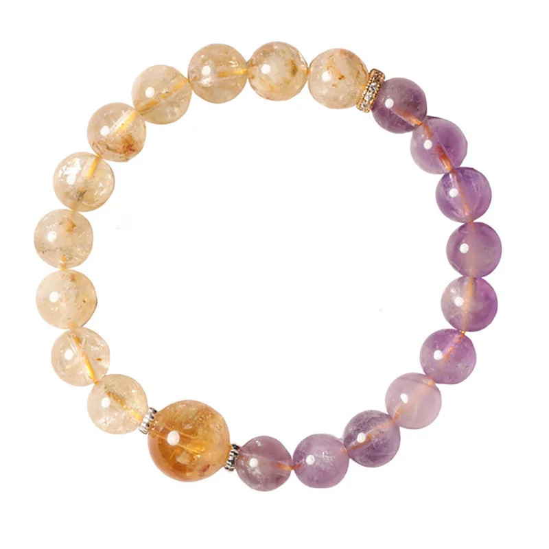 Natural Amethyst Citrine Two Tone Single Loop Bracelet for Girls and Besties Gifts
Natural Amethyst Citrine Two Tone Single Loop Bracelet for Girls and Besties Gifts
