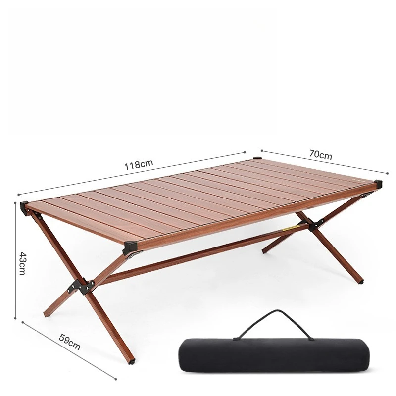 Outdoor camping wood grain table, folding table and chairs wholesale camping camp aluminum alloy egg roll table
Outdoor camping wood grain table, folding table and chairs wholesale camping camp aluminum alloy egg roll table