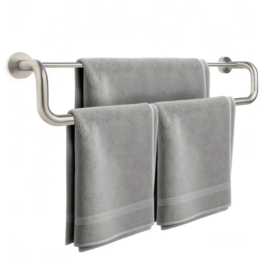 Двойной держатель для полотенец, 24-дюймовая настенная вешалка для полотенец из матового никеля, для ванной комнаты, S
Двойной держатель для полотенец, 24-дюймовая настенная вешалка для полотенец из матового никеля, для ванной комнаты, S