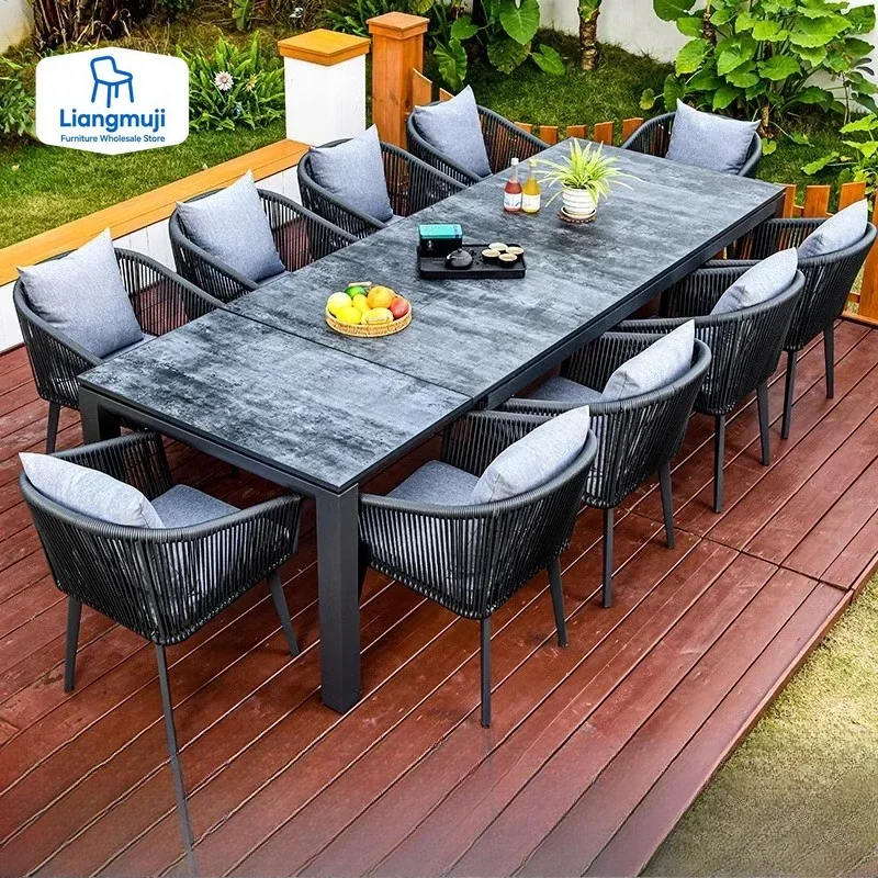 Outdoor Furniture Garden Furniture Set, Outdoor Rattan-woven Garden Chairs, Table and Chair Set for 10 People outdoor patio
Outdoor Furniture Garden Furniture Set, Outdoor Rattan-woven Garden Chairs, Table and Chair Set for 10 People outdoor patio