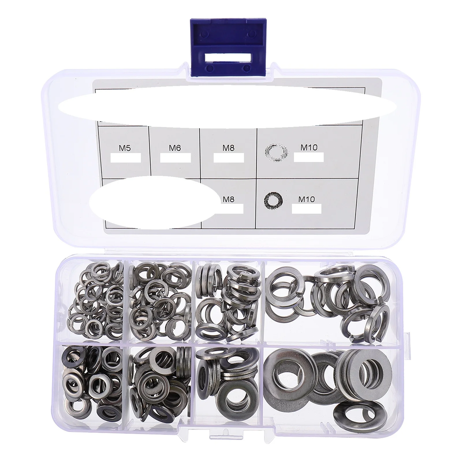 200Pcs Stainless Steel Flat Washers Spring Split Lock Washers Kits Wear Resistant Repair Gaskets for Vibration Load
200Pcs Stainless Steel Flat Washers Spring Split Lock Washers Kits Wear Resistant Repair Gaskets for Vibration Load