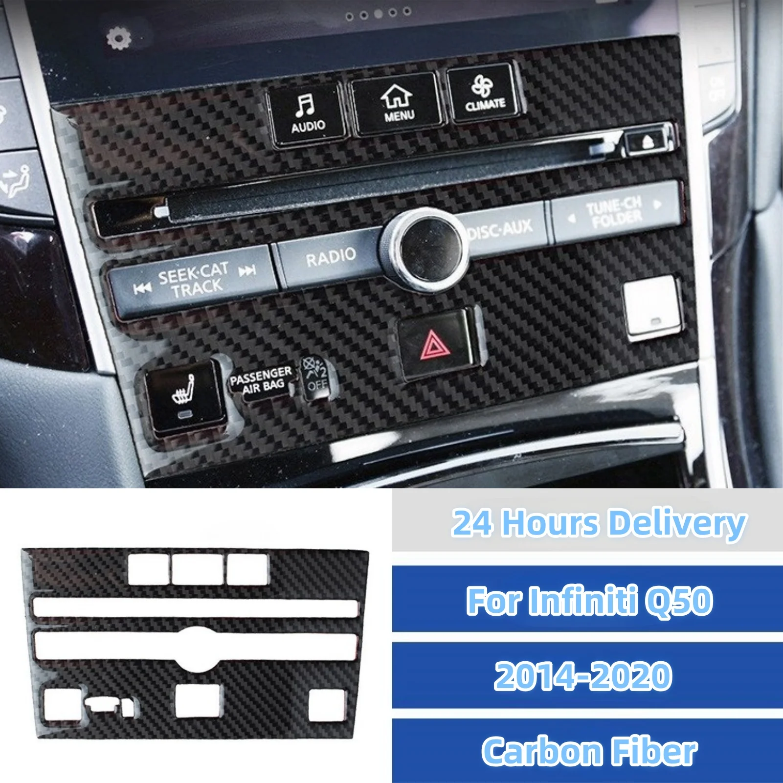 Для Infiniti Q50 2014-2020 из углеродного волокна центральное управление CD Панель рамка Крышка отделка стикер для автомобиля аксессуары для украшения интерьера
Для Infiniti Q50 2014-2020 из углеродного волокна центральное управление CD Панель рамка Крышка отделка стикер для автомобиля аксессуары для украшения интерьера