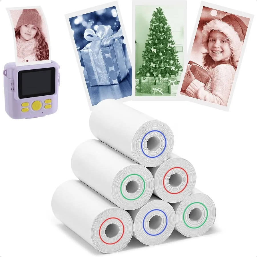 6 Rolls Camera Paper Roll Refill ColorDeveloping Red Green Blue Thermal Instant Camera Photo Printer for 4 5 6 7 8 9 10 Year Ol
6 Rolls Camera Paper Roll Refill ColorDeveloping Red Green Blue Thermal Instant Camera Photo Printer for 4 5 6 7 8 9 10 Year Ol
