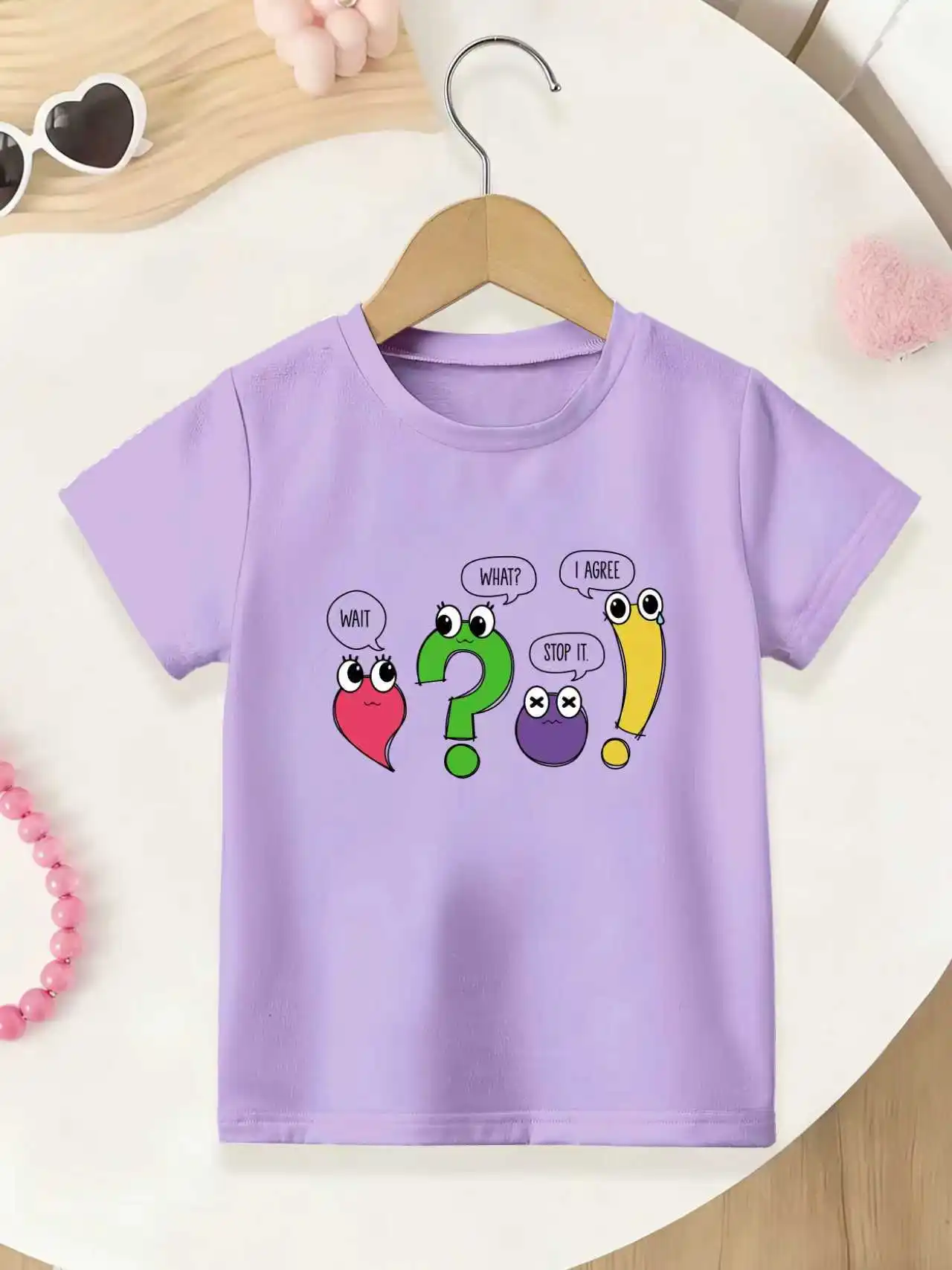 1 pieces: Girls Summer Short Sleeve T-shirt Cartoon Cute Symbols Print
1 pieces: Girls Summer Short Sleeve T-shirt Cartoon Cute Symbols Print