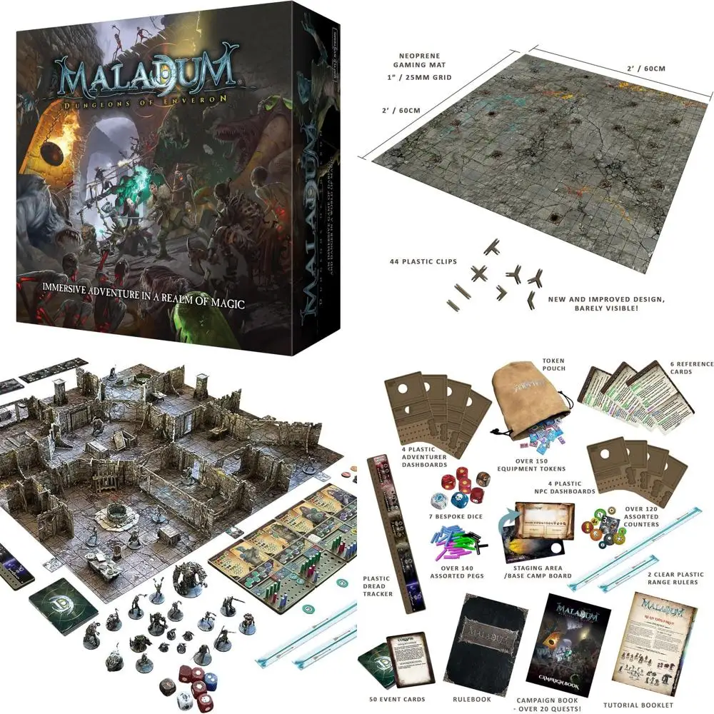 Enveron's Labyrinth: Solo & Co-op Fantasy Dungeon Adventure Game with Terrain
Enveron's Labyrinth: Solo & Co-op Fantasy Dungeon Adventure Game with Terrain