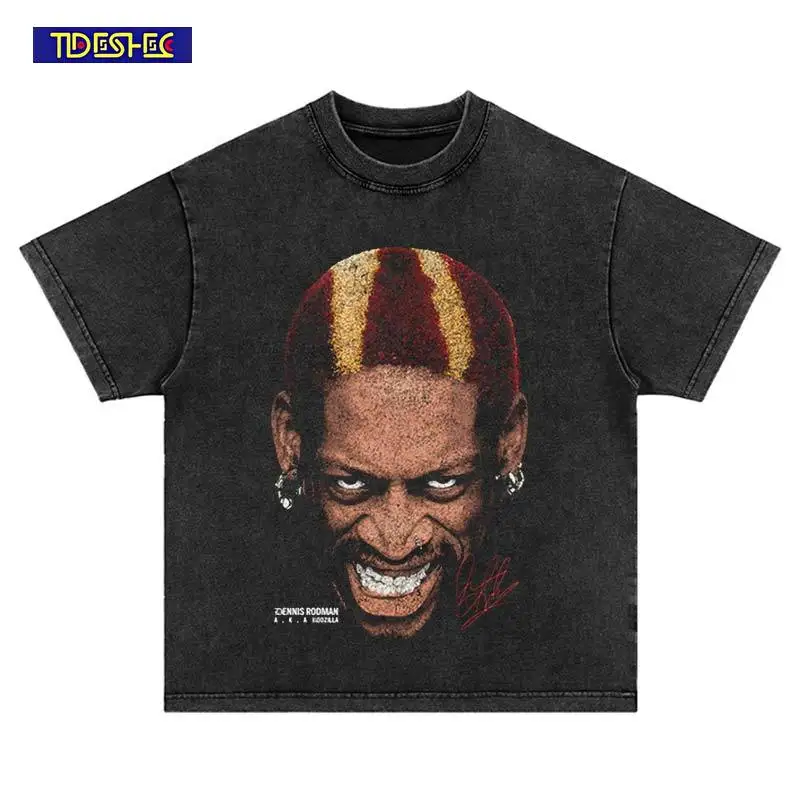 Summer Hip Hop Harajuku Vintage Loose Leisure Portrait Print Short Sleeve Streetwear Cotton Punk Washed Oversized Top T-Shirt
Summer Hip Hop Harajuku Vintage Loose Leisure Portrait Print Short Sleeve Streetwear Cotton Punk Washed Oversized Top T-Shirt