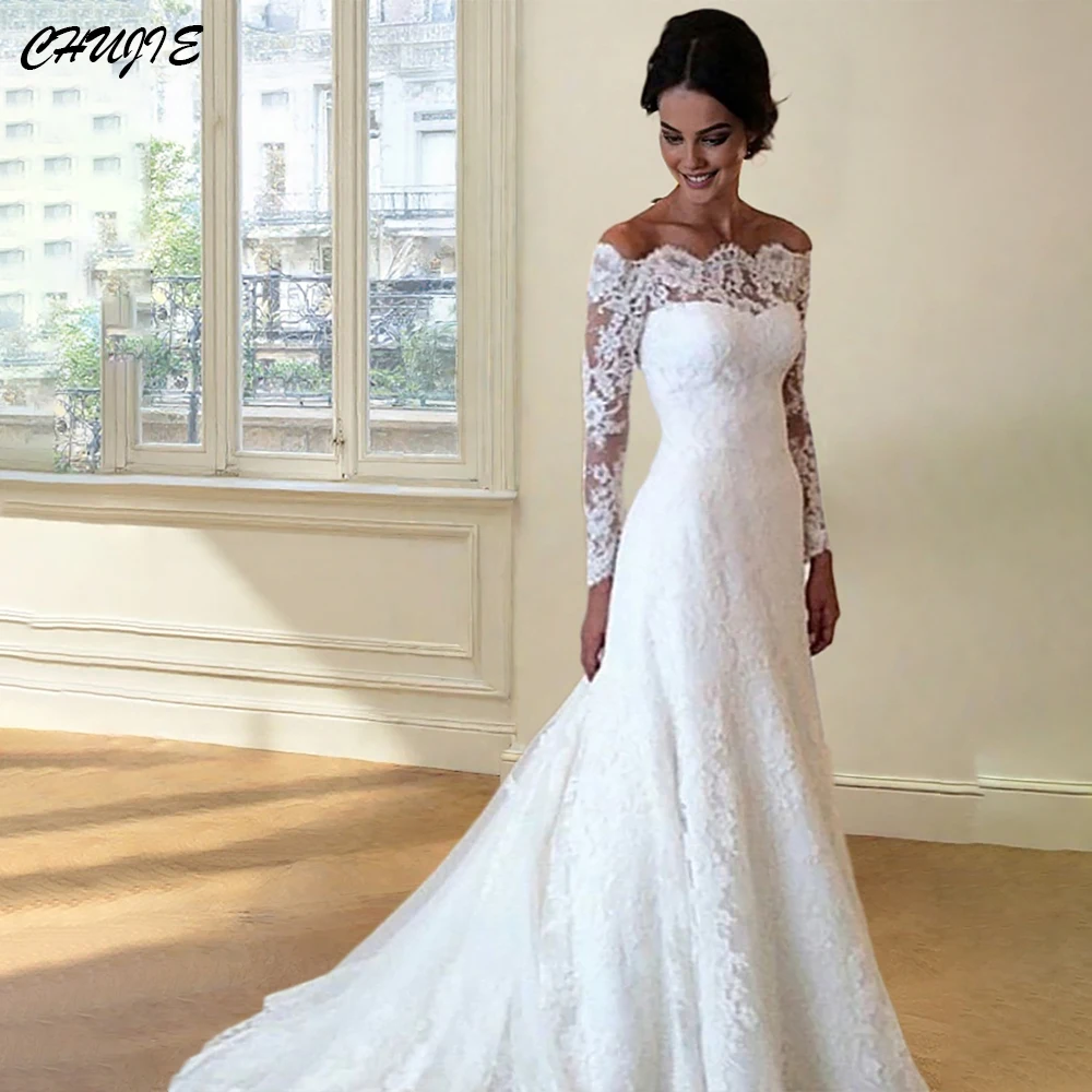 White Exquisite Lace Wedding Dresses Long Sleeves Mermaid Bridal Gowns Customized Bride Dress Vestido de novia Свадебное платье
White Exquisite Lace Wedding Dresses Long Sleeves Mermaid Bridal Gowns Customized Bride Dress Vestido de novia Свадебное платье