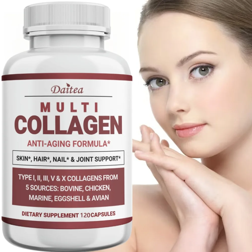 Multi Collagen Capsules, with 5 Collagen Types I, Ii, Iii, V, for Hair, Nail & Joint Support, 120 Count
Multi Collagen Capsules, with 5 Collagen Types I, Ii, Iii, V, for Hair, Nail & Joint Support, 120 Count